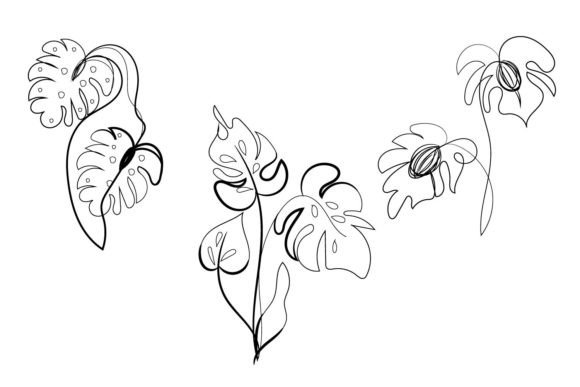 Download Exotic Leaves Wildflower Design - Design Collection
