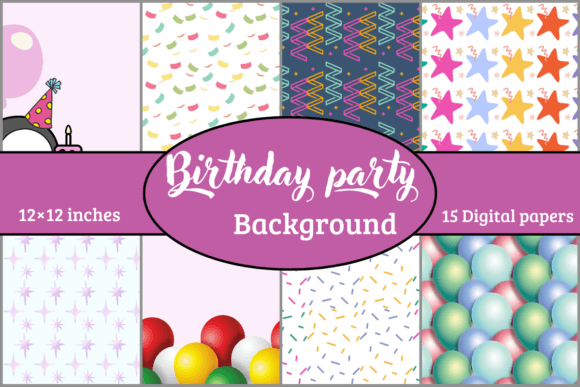 Download Birthday Party Backgrounds Digital Paper - Birthday party backgrounds Collection