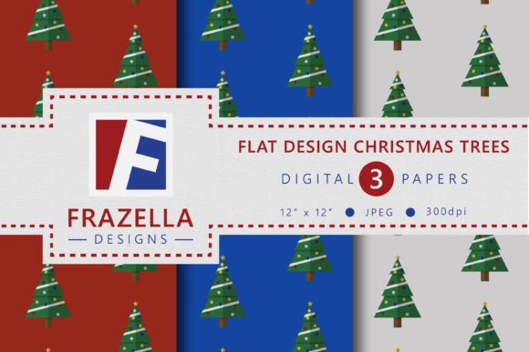 Download Festive Flat Design Christmas Trees - Design Collection