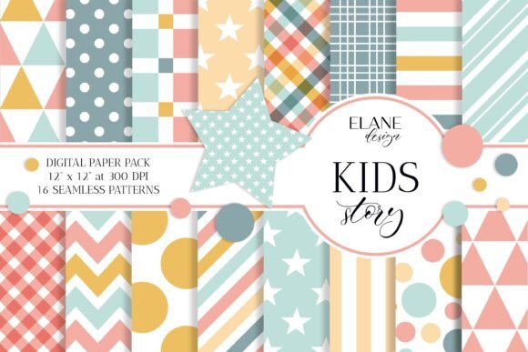 Download Kids Digital Paper, Nursery Designs - Design Collection
