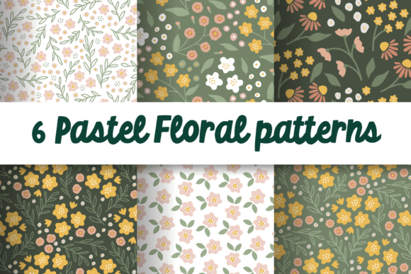 Download Floral Patterns in Soft Pastel Colors - Pastel colors Collection